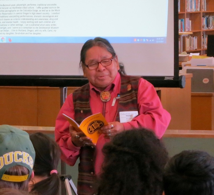 Ed Edmo visits Wilson High School