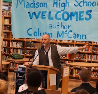 Colum McCann visits Madison High School
