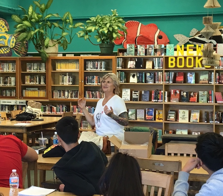P.C. Cast visits Madison High School