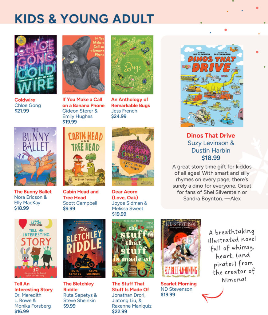 Kids & YA Recommendations 2025 Holiday Gift Guide